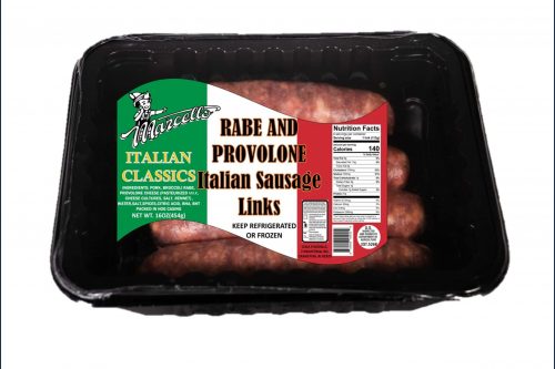 MARCELLO RABE and provolone Italian sausage links